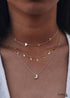 Conjunto de collares bohemios dorados con fénix lunar